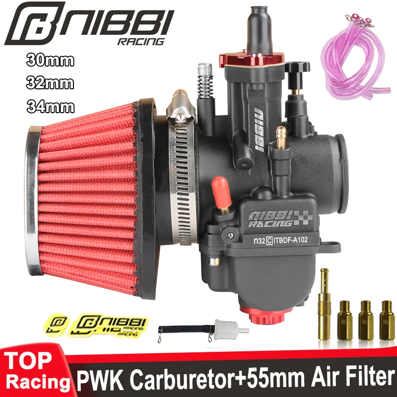 NIBBI Carburador PWK 34mm Filtro Aire Pitbike Yamaha/Suzuki 250-400cc