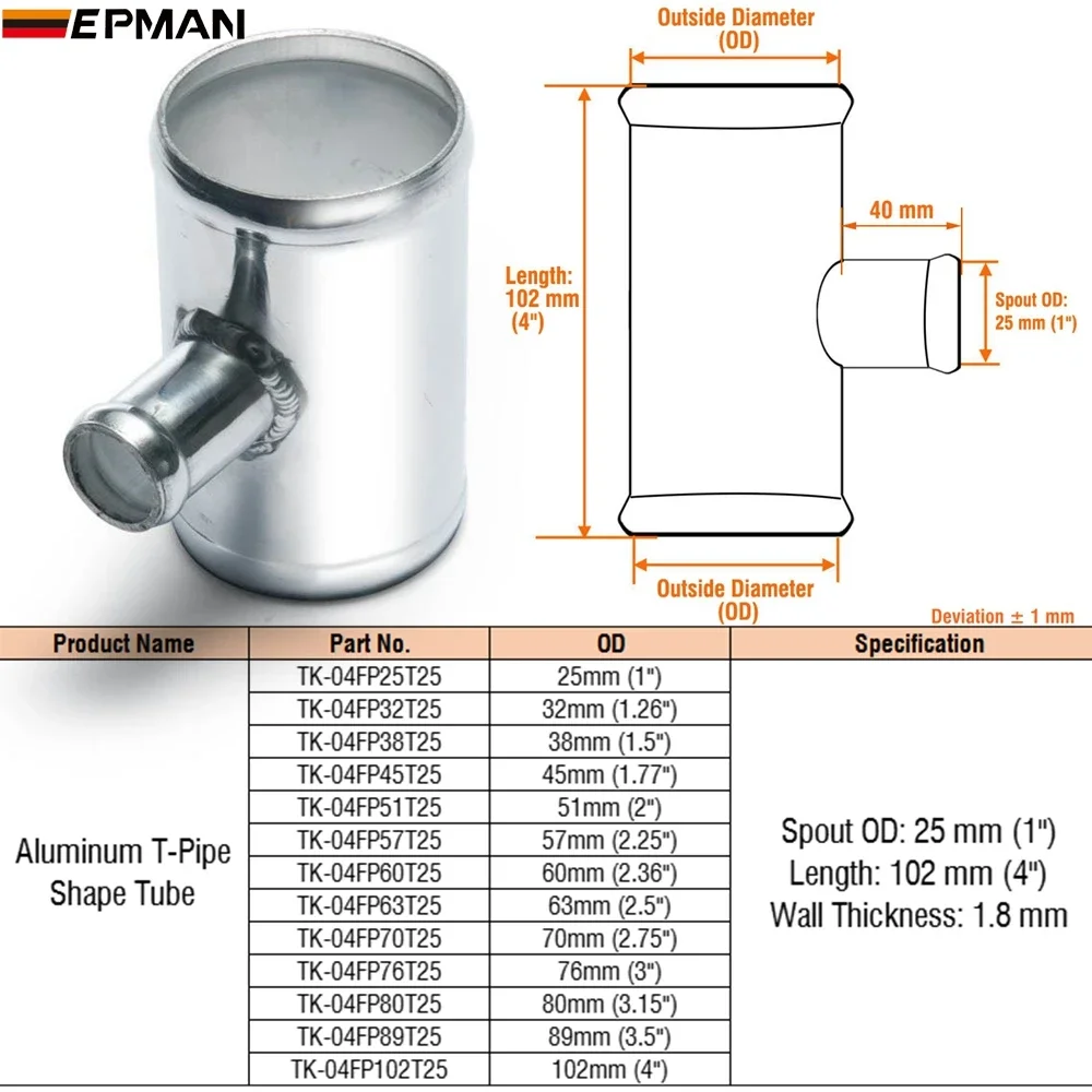 Adaptador en T de aluminio para válvula de descarga del turbo - imagen 2