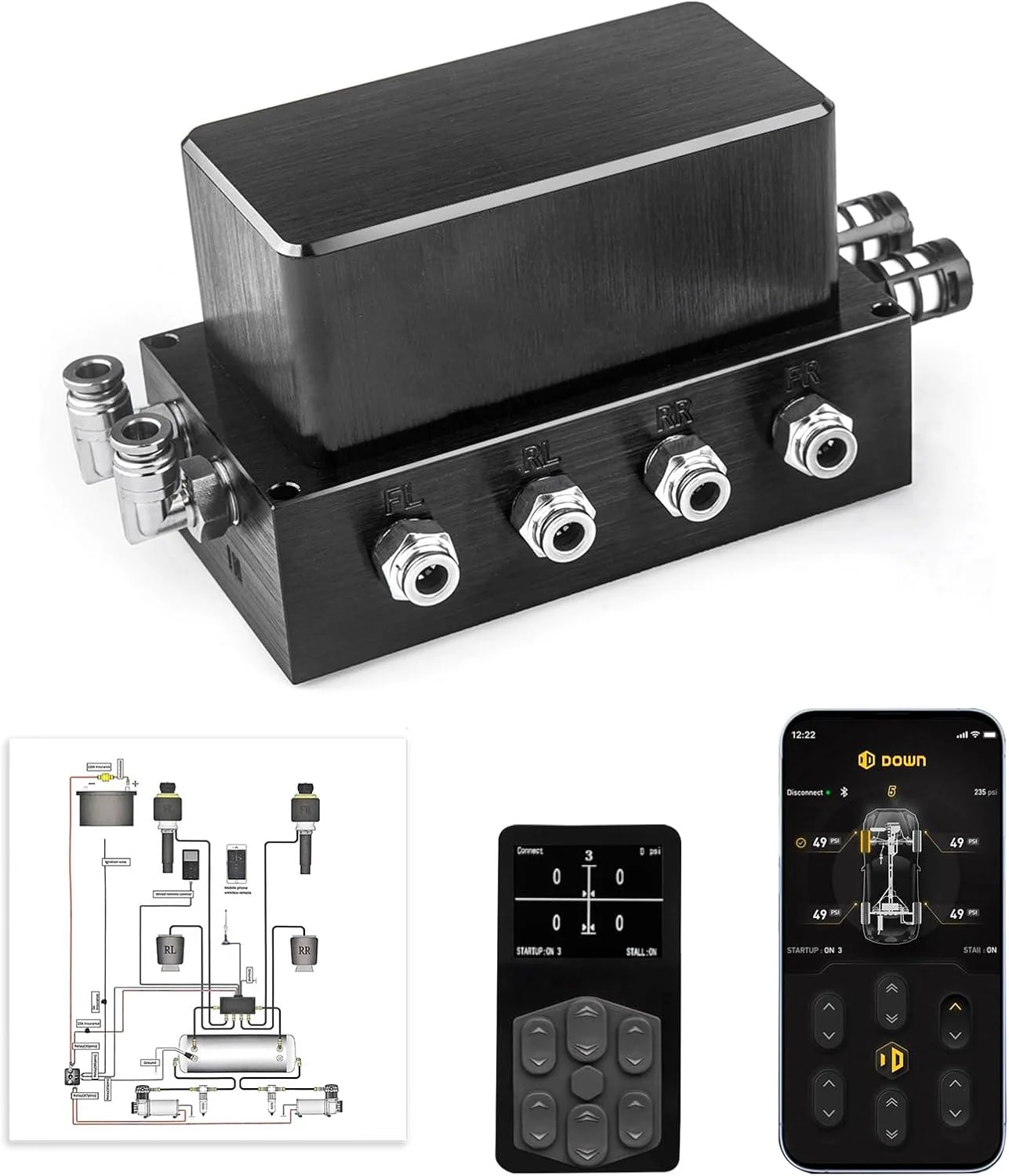 Kit de suspensión neumática para coche con control mediante app - imagen 2