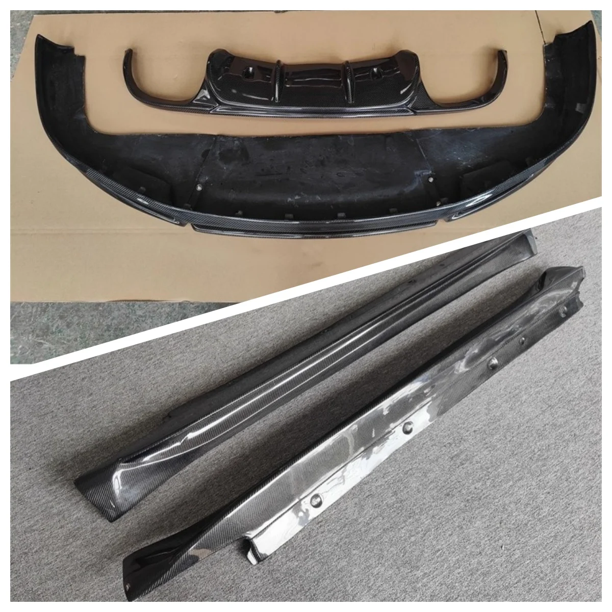 Kit carrocería fibra de carbono para Porsche 911 991 faldones