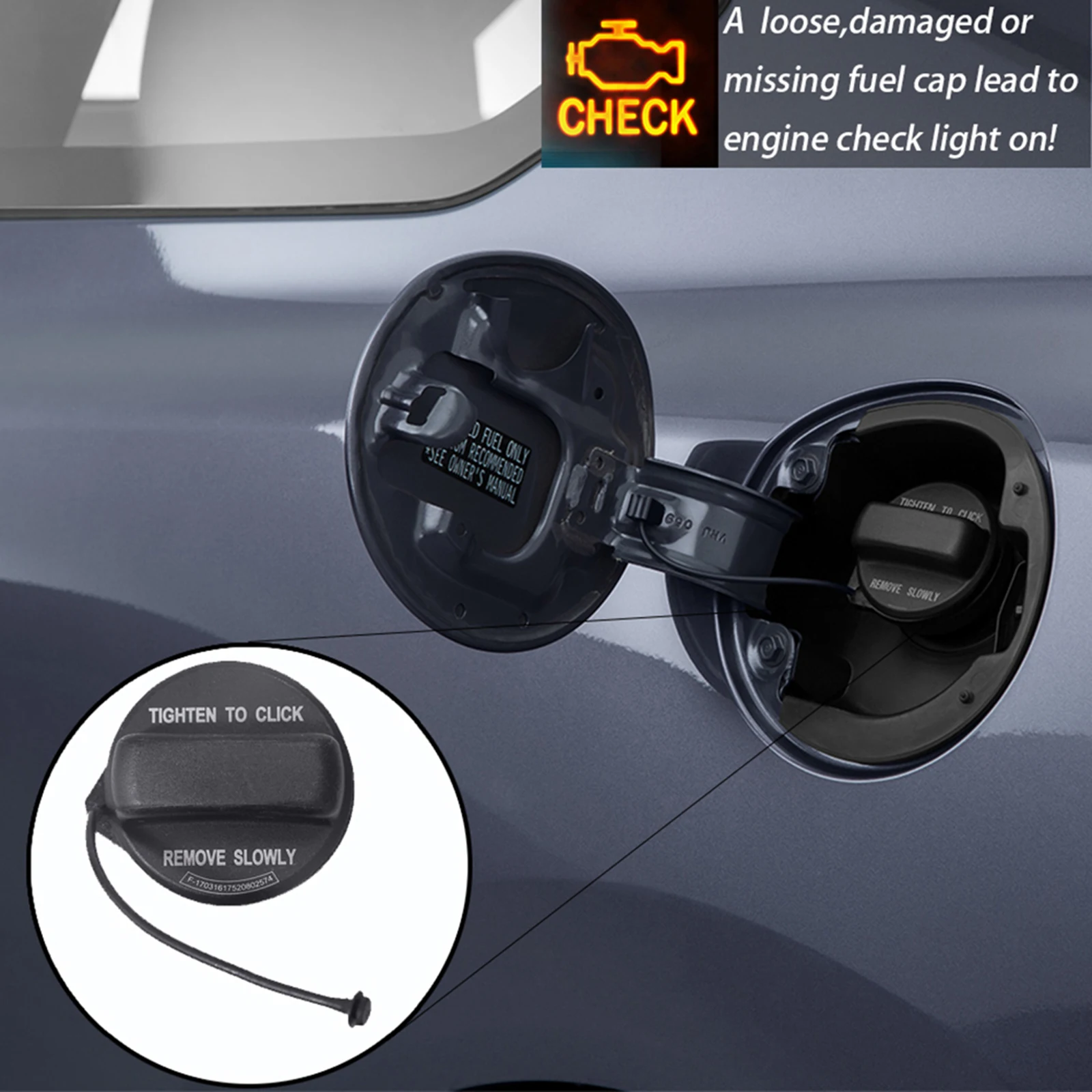 Tapa depósito combustible Honda 17670-T3W-A01 para Civic, HR-V y Pilot - imagen 2