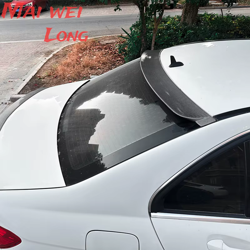 Alerón de techo negro efecto carbono para Mercedes Clase C W204