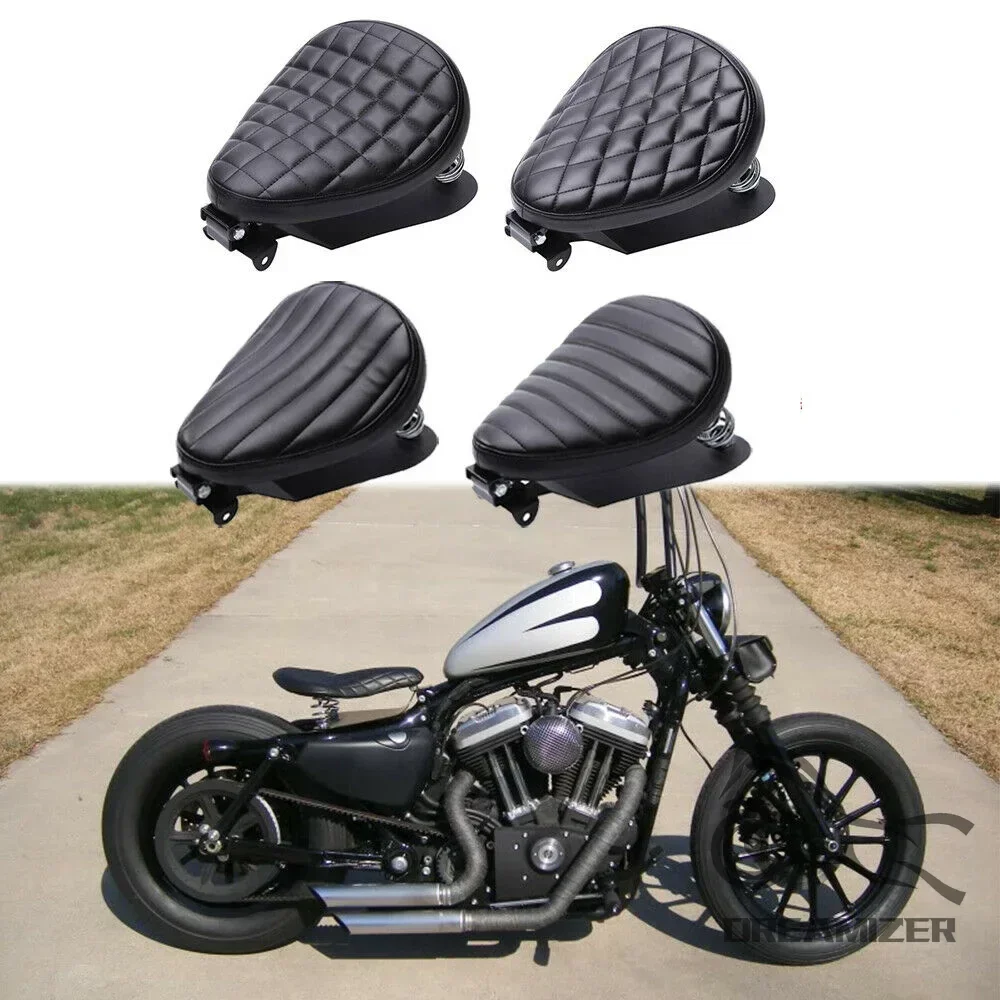 Soporte asiento con muelle para moto bobber chopper Harley Honda - imagen 5