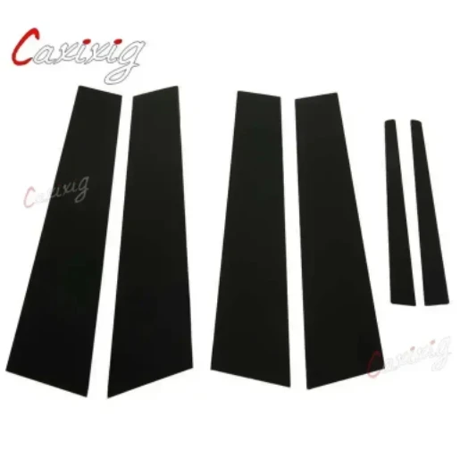 6 uds puerta ventana Pilar post embellecedor negro brillante piilar moldura pegatina cubierta reemplazo de coche para cadillac ats sedan 2014-2019 - imagen 4