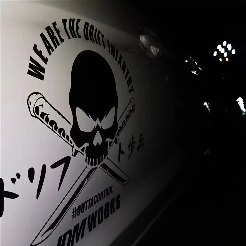 Pegatina calavera Grim Reaper JDM reflectante para tuning coche - imagen 2