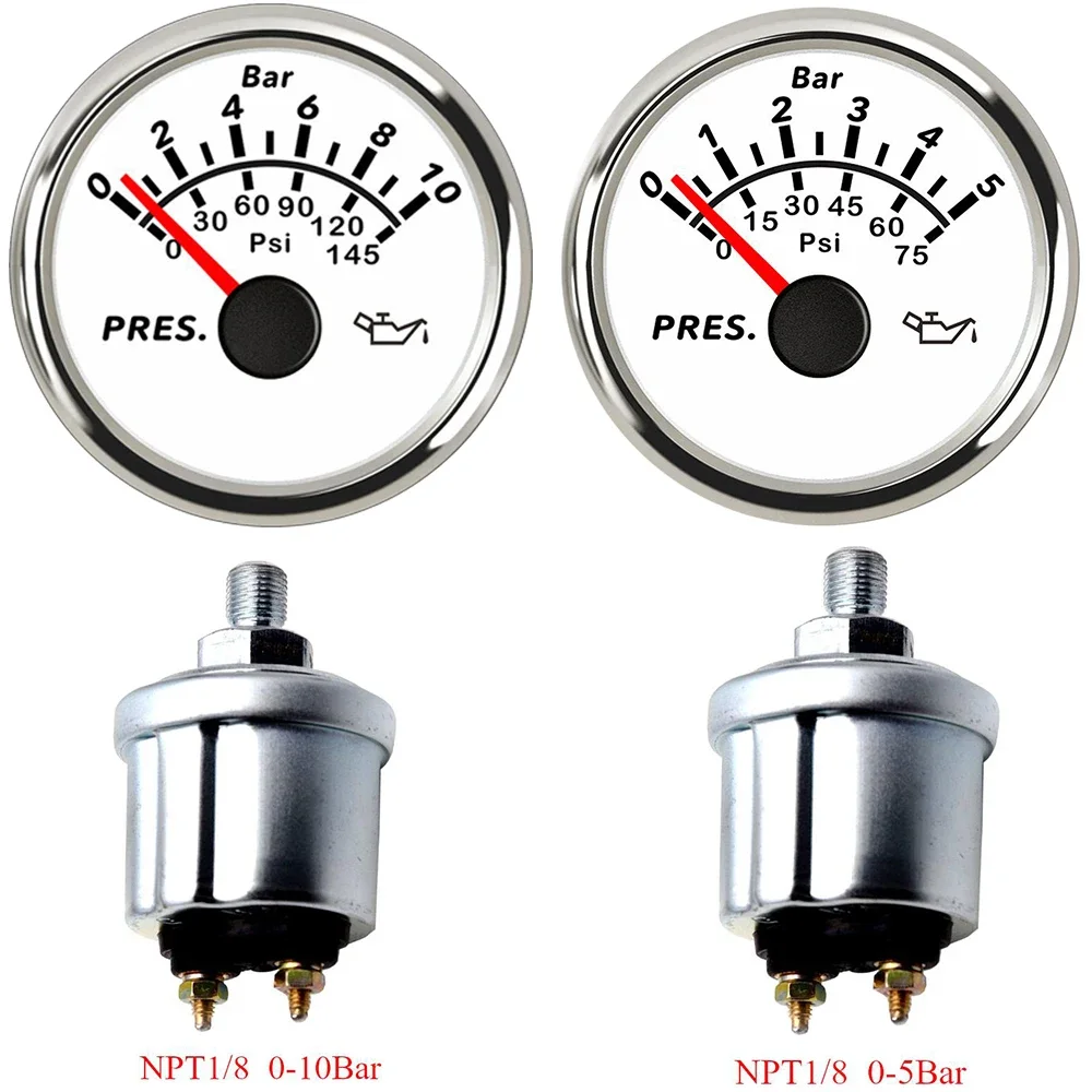 Sensor presión aceite 52mm 0-5bar rosca M10x1 NPT
