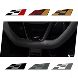 Insignia de diseño de bandera de carrera 3D, calcomanía para volante de coche, pegatina con emblema para SEAT Ibiza Leon FR 300 Ateca Exeo Alhambra Tarraco Exeo