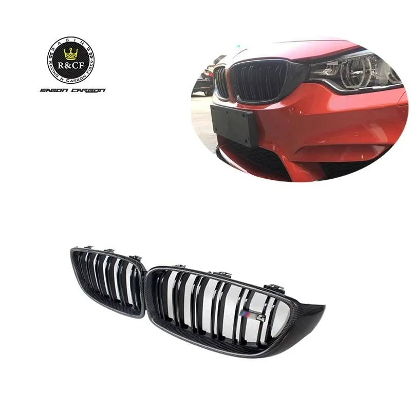 Rejilla delantera parachoques fibra de carbono BMW M3/M4 tuning