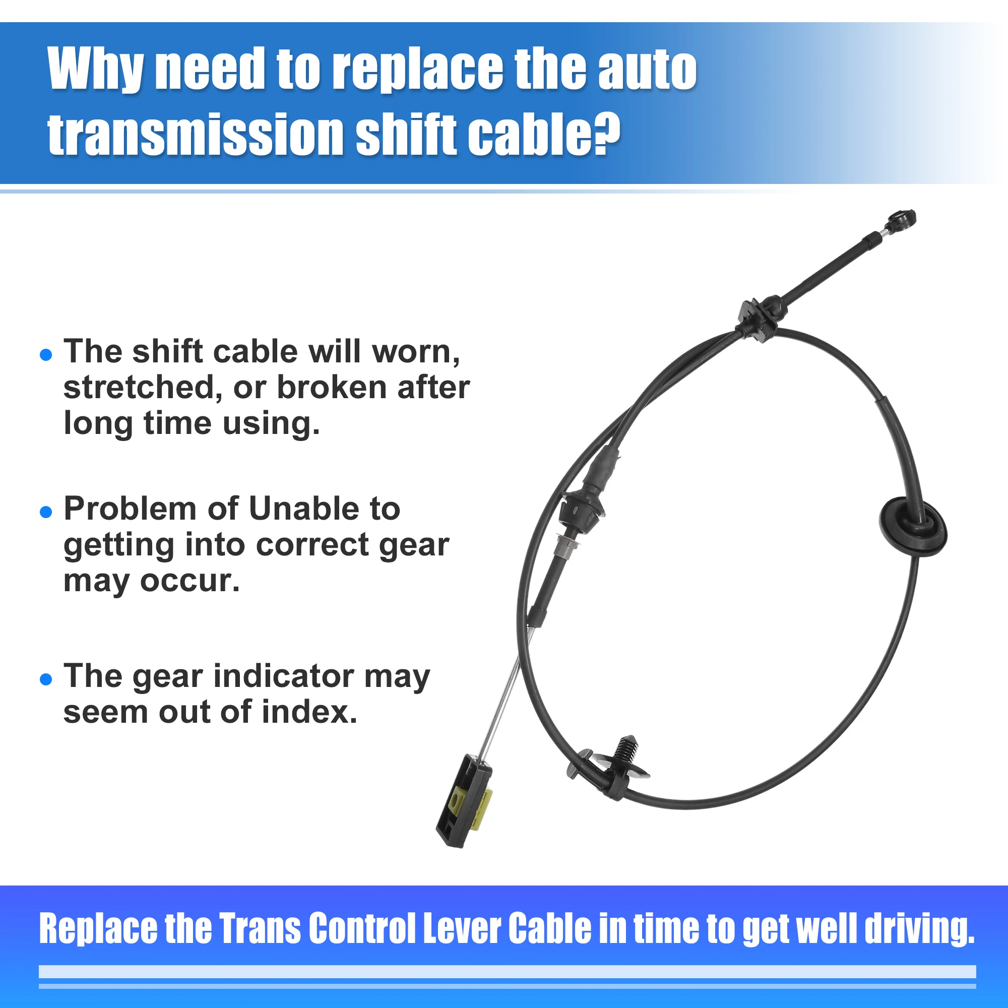 Cable de cambio automático compatible con vehículos Ford y Mercury