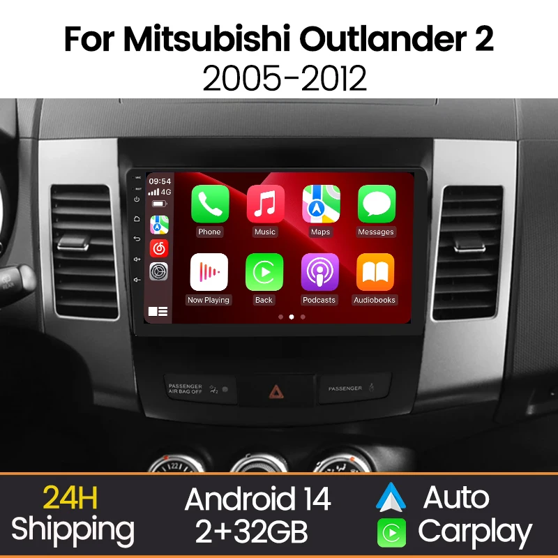 Radio Android Auto MEKEDE con GPS para Mitsubishi Outlander 2