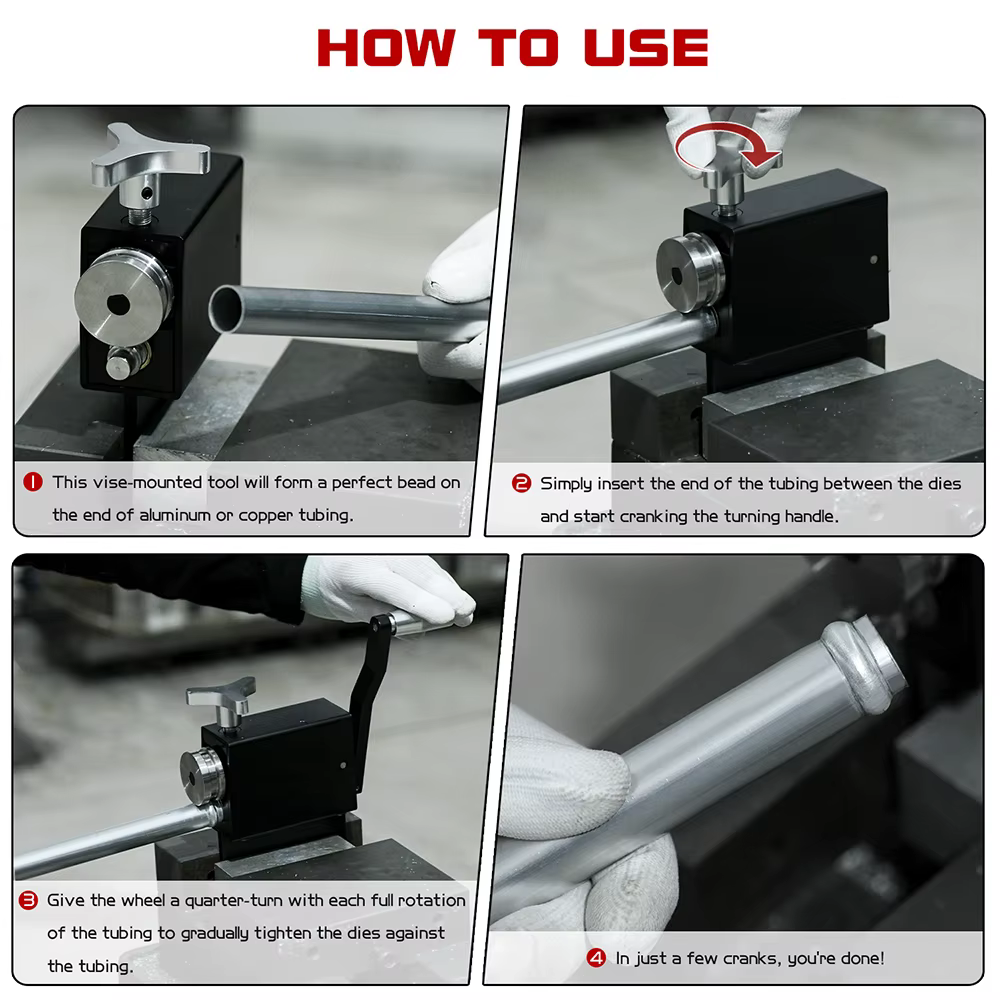 Herramienta manual de rebordeado de tubos para intercooler - imagen 4