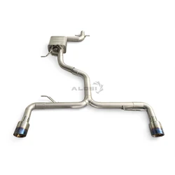 Escape trasero deportivo inoxidable con valve – VW Golf R MK7 2.0T