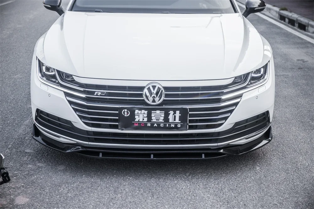 Labio de parachoques delantero negro brillo para Volkswagen CC 2019 - imagen 3