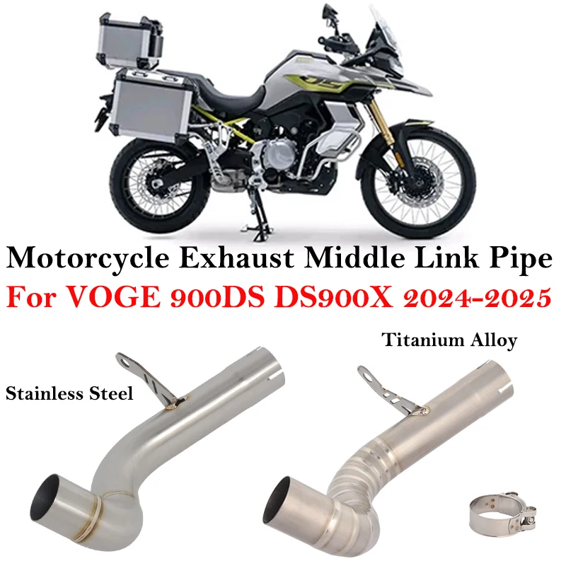 Escape slip-on VOGE 900DS con tubo de conexión intermedio