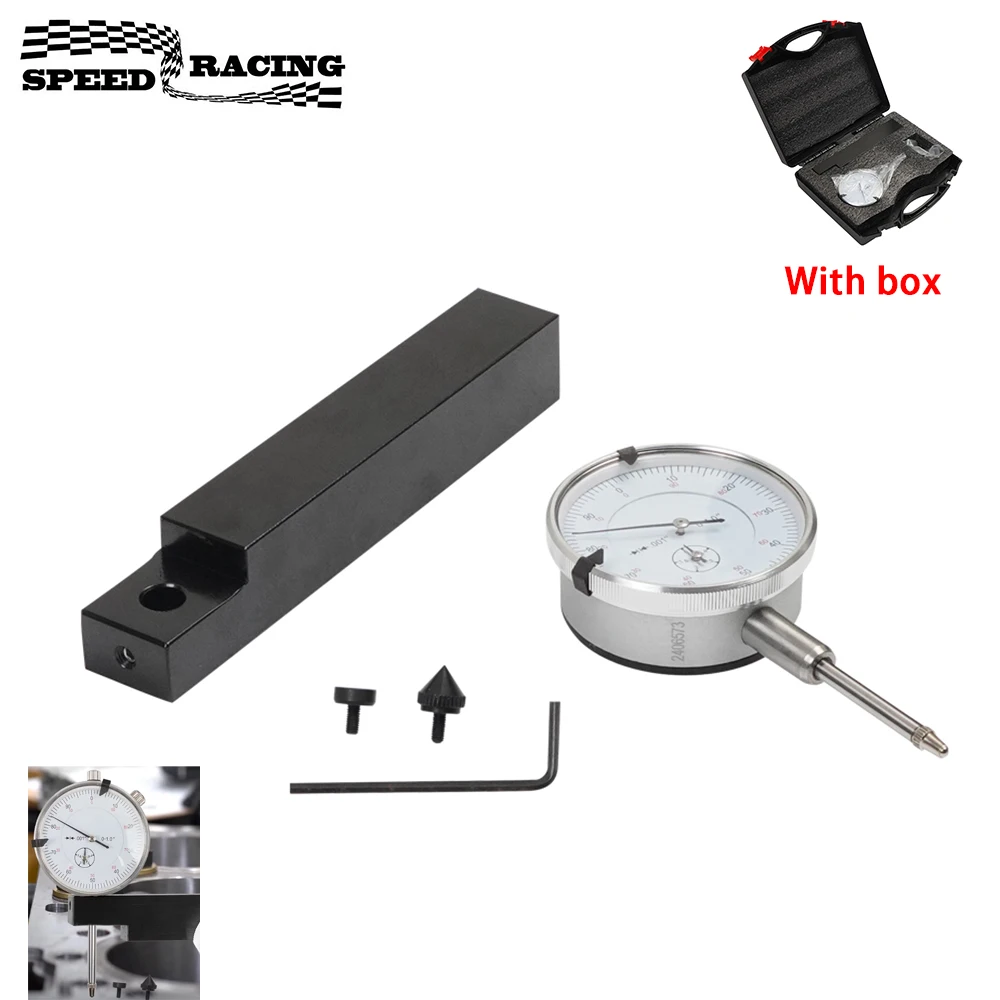 6434 Medidor de altura y contador de diámetro de manga para todos los motores diésel Rango de calibre de orificio 0-1,00" Graduación 0.001" Lectura 0-100 con caja