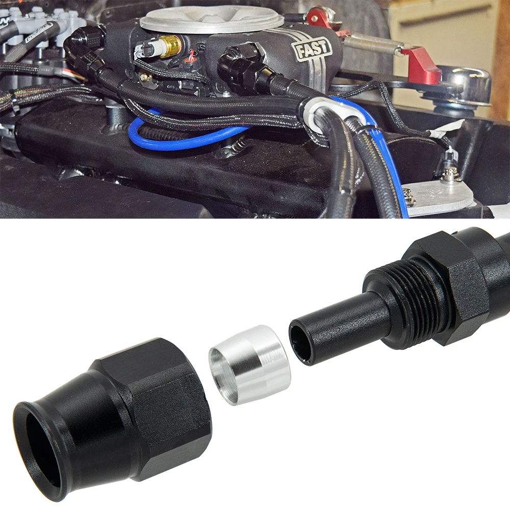 Detalle de acabado del accesorio para manguera PTFE