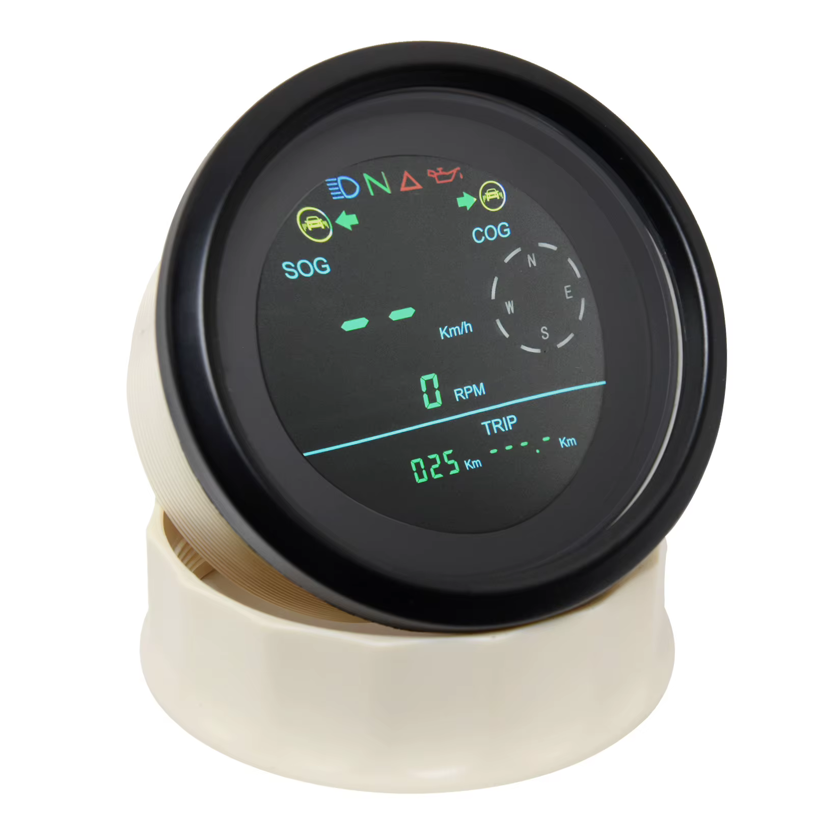 Velocímetro GPS LCD 85 mm con tacómetro y voltímetro 12/24 V - imagen 4