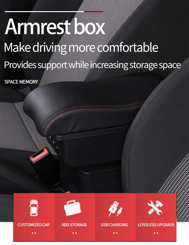 Detalle de los puertos USB y compartimento interno