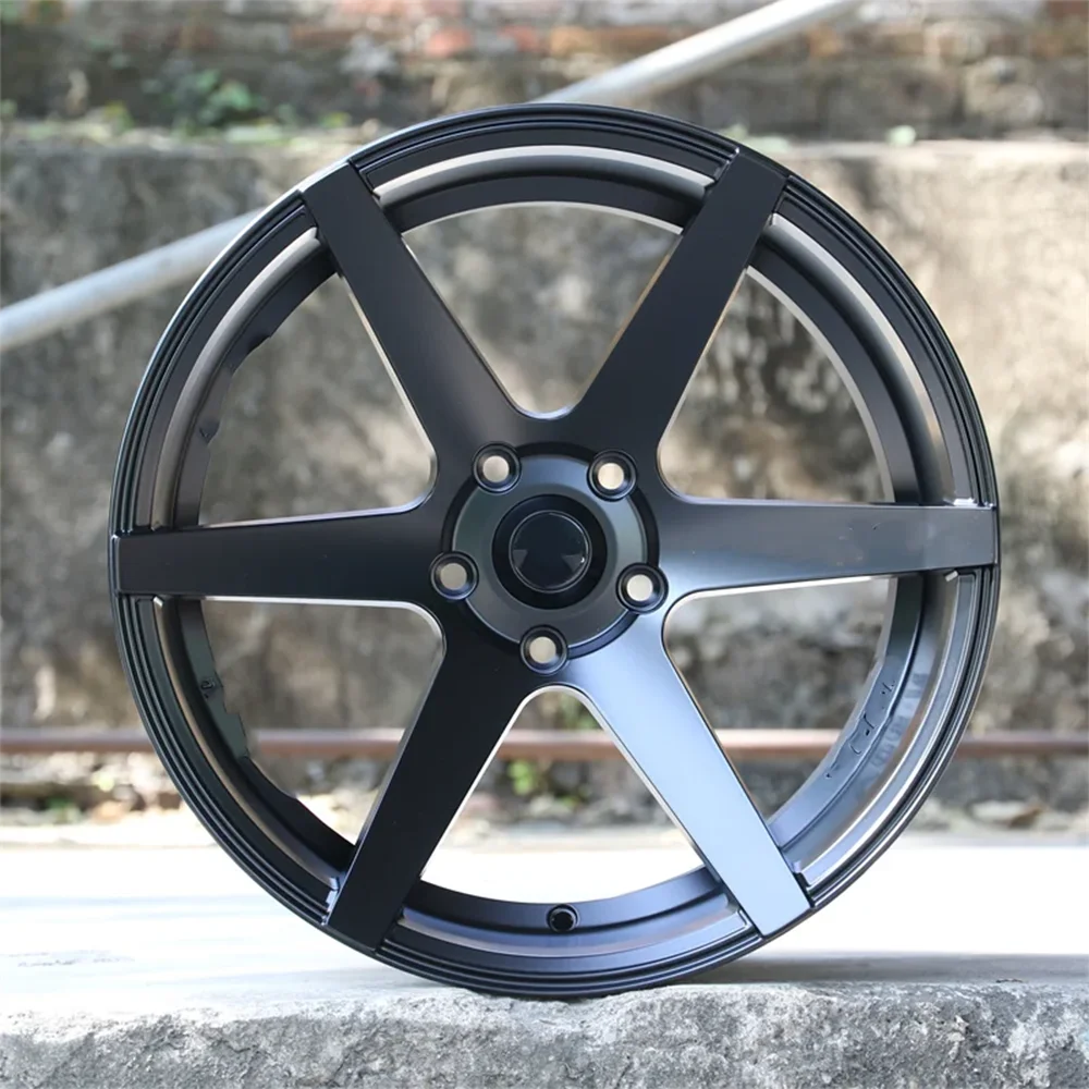 Llantas negras de perfil profundo con 5 tornillos para coche - imagen 5