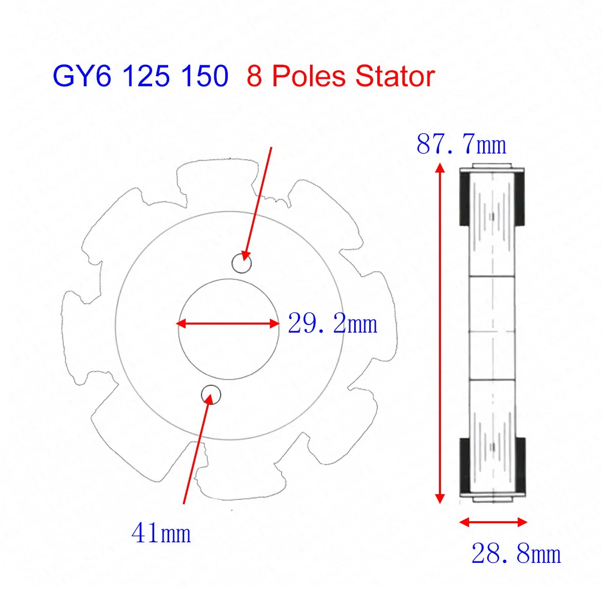 Estator Magneto GY6 para Scooter 125-150cc 152QMI 157QMJ - imagen 3