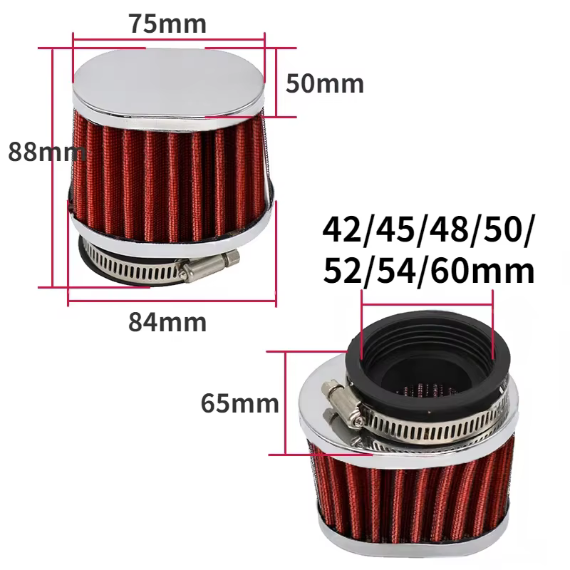 Filtro de aire deportivo universal de alto flujo para moto 42-60 mm - imagen 5