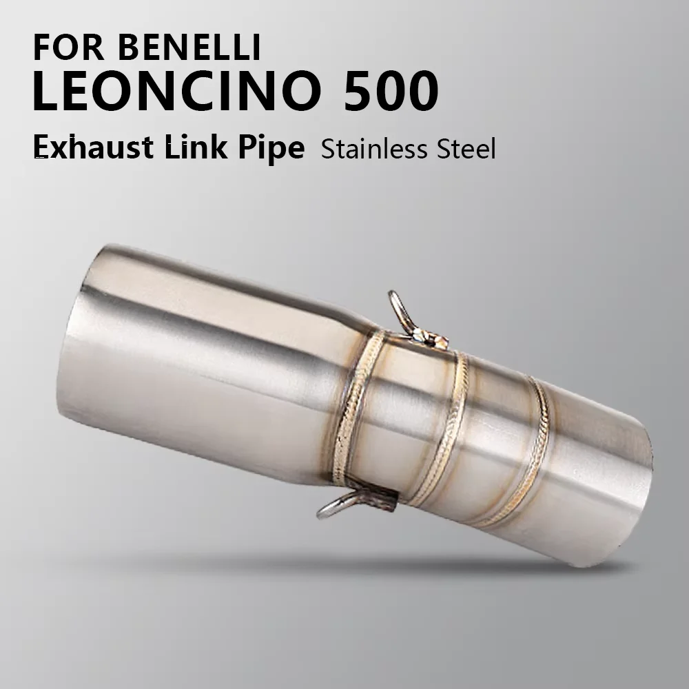 Escape slip-on Benelli Leoncino 800 con tubo de enlace medio