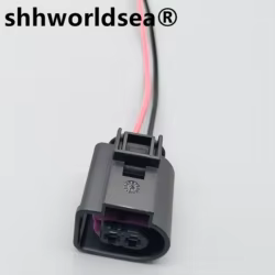 Shhworldsea Conector de bocina 2 pines 3.5 mm para VW Passat Golf