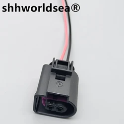 Shhworldsea Conector de bocina 2 pines 3.5 mm para VW Passat Golf