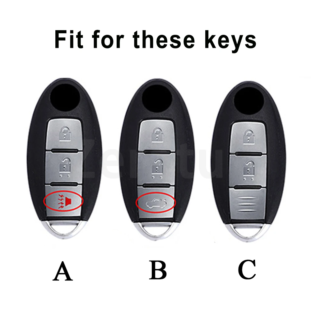 Funda de TPU para llave Nissan con tres botones