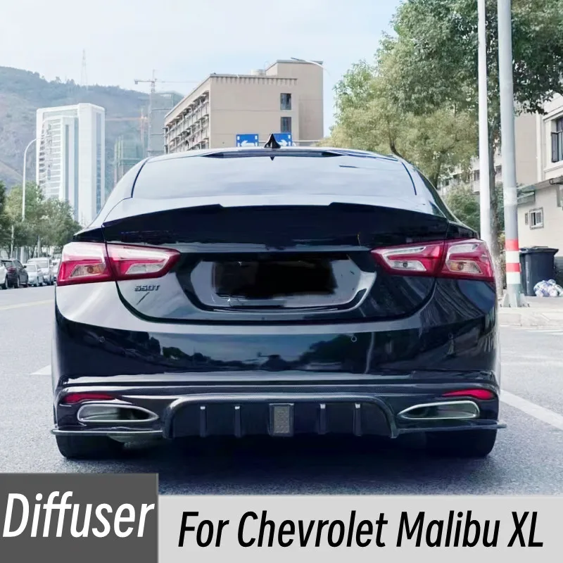 Difusor trasero ABS negro carbono para Chevrolet Malibu XL 2019-2023