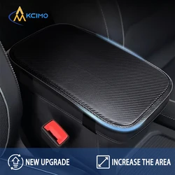 Cubierta reposabrazos universal para coche, fibra de carbono antideslizante