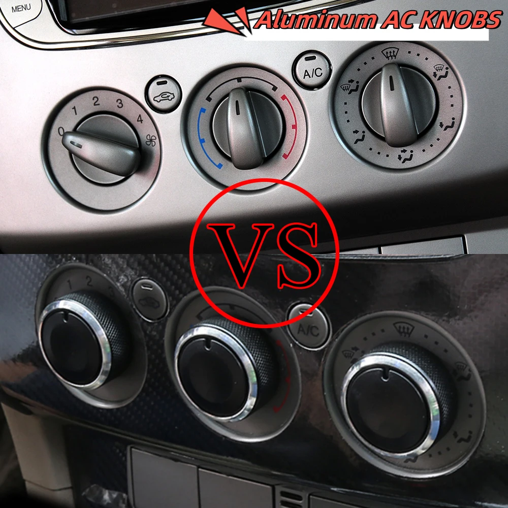 3 ps/set perilla de aire acondicionado para Ford Focus 2 MK2 Focus 3 MK3 Mondeo perilla de Control de calentador de CA de coche de aleación de aluminio para Focus - imagen 4