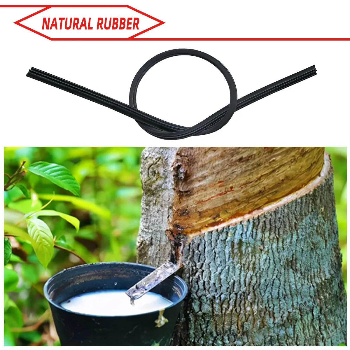 Tira de recambio limpiaparabrisas de goma natural 6 mm PINMOAP - imagen 3
