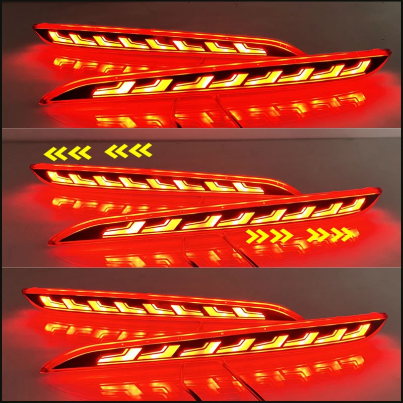 Luz LED Reflectora de parachoques trasero para coche, luz antiniebla con señal de giro para Hyundai Sonata 9th 2015 2016 2017 - imagen 5