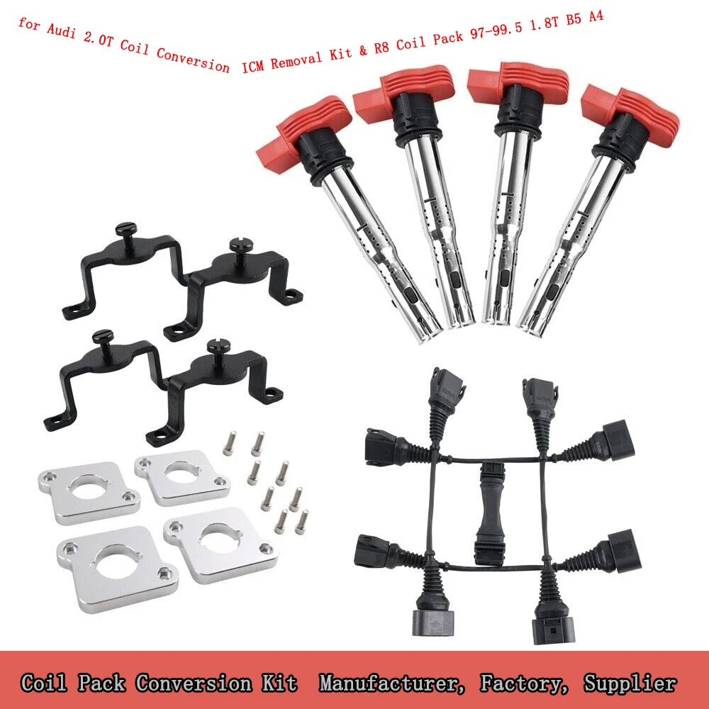 Audi 06E905115F kit conversión bobinas R8 derivación ICM – A4 B5 1.8T