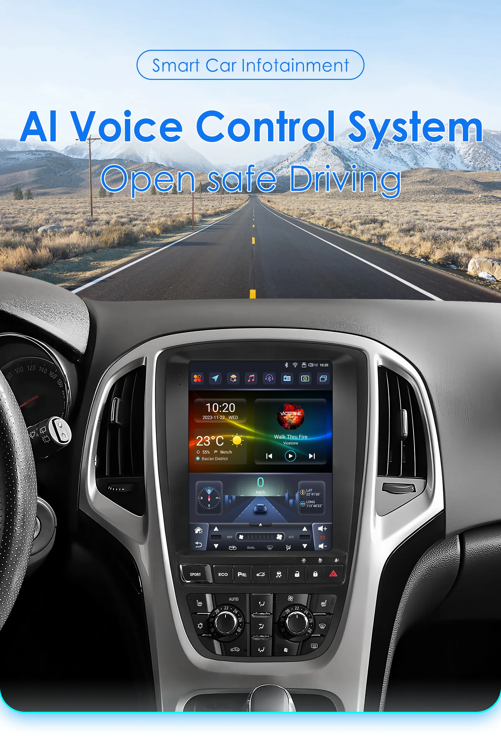 Pantalla multimedia tipo Tesla para Opel Astra J