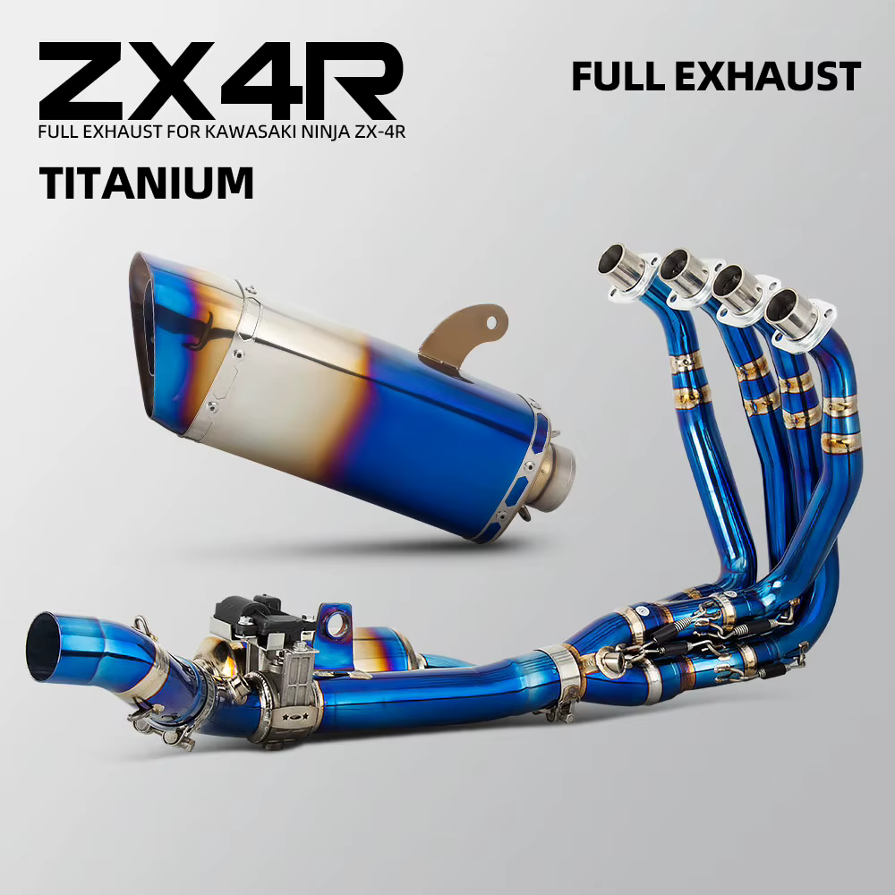 Escape completo titanio con válvula electrónica – Kawasaki ZX4R ZX4RR