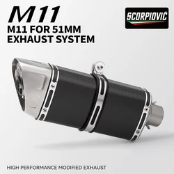 Silenciador universal para moto M11 de 51 mm con DB Killer