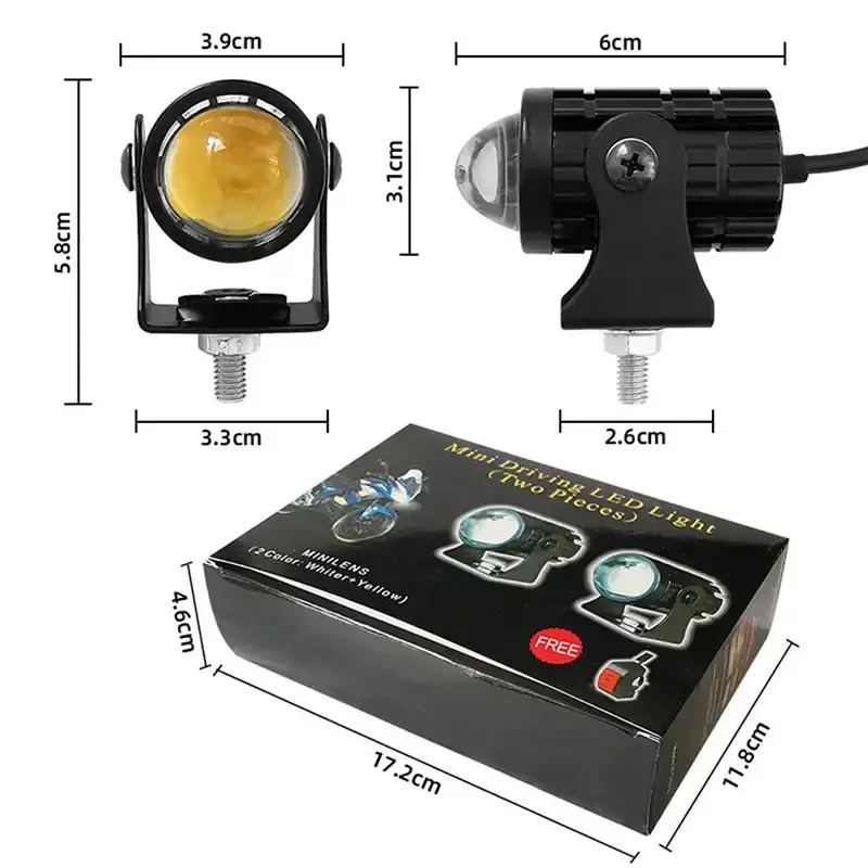 Faros LED largos y cortos bicicleta eléctrica 12-80V - imagen 3