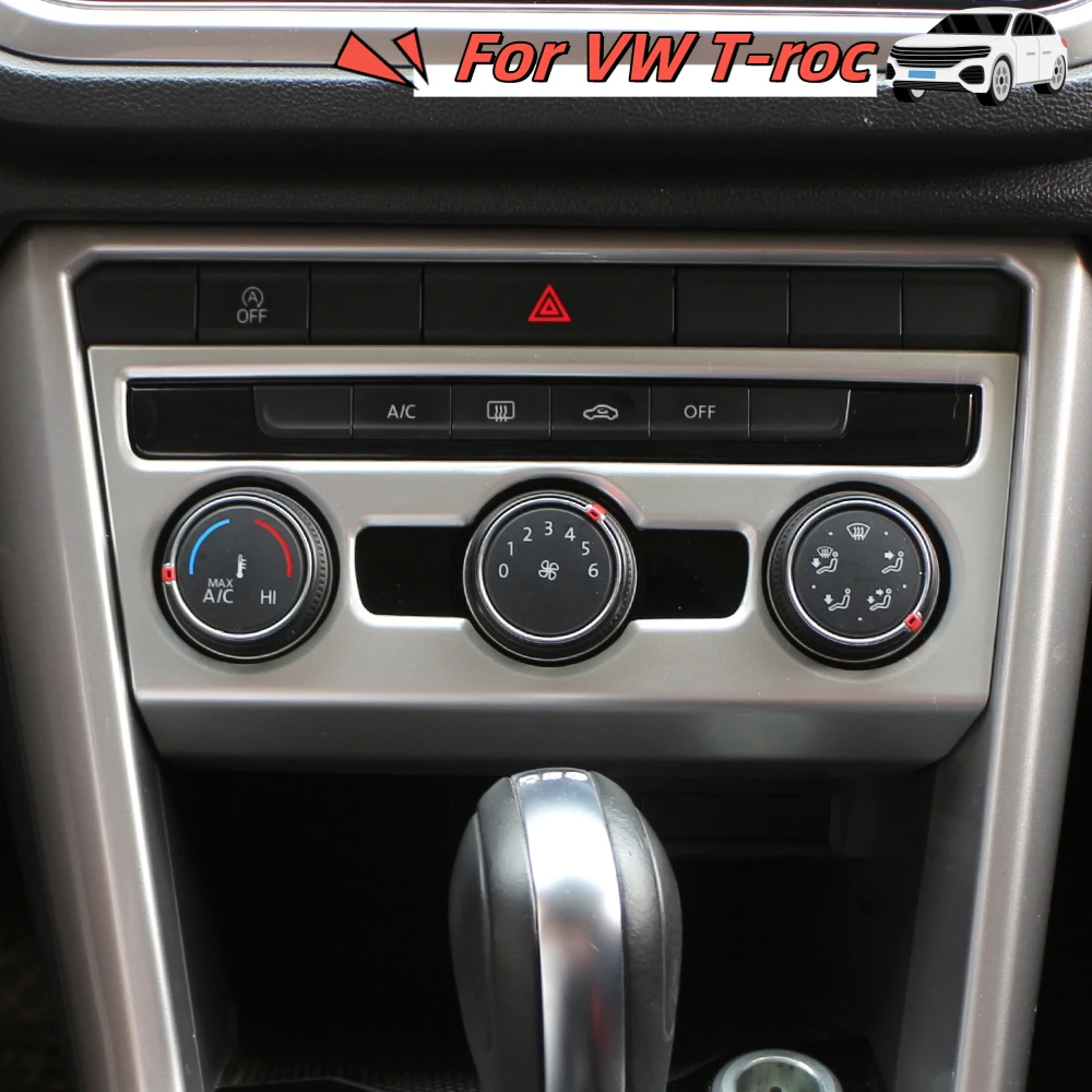 Embellecedor panel climatizador acero inoxidable – VW T-ROC 2018-2023 - imagen 5