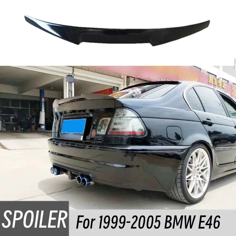 Alerón de maletero estilo M4 FRP negro para BMW E46 M3