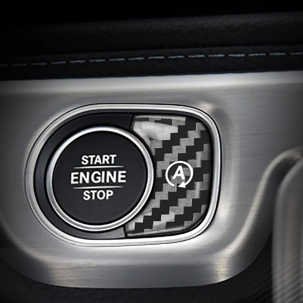 Botón Stop Engine fibra de carbono para Mercedes GLS/GLE 2020
