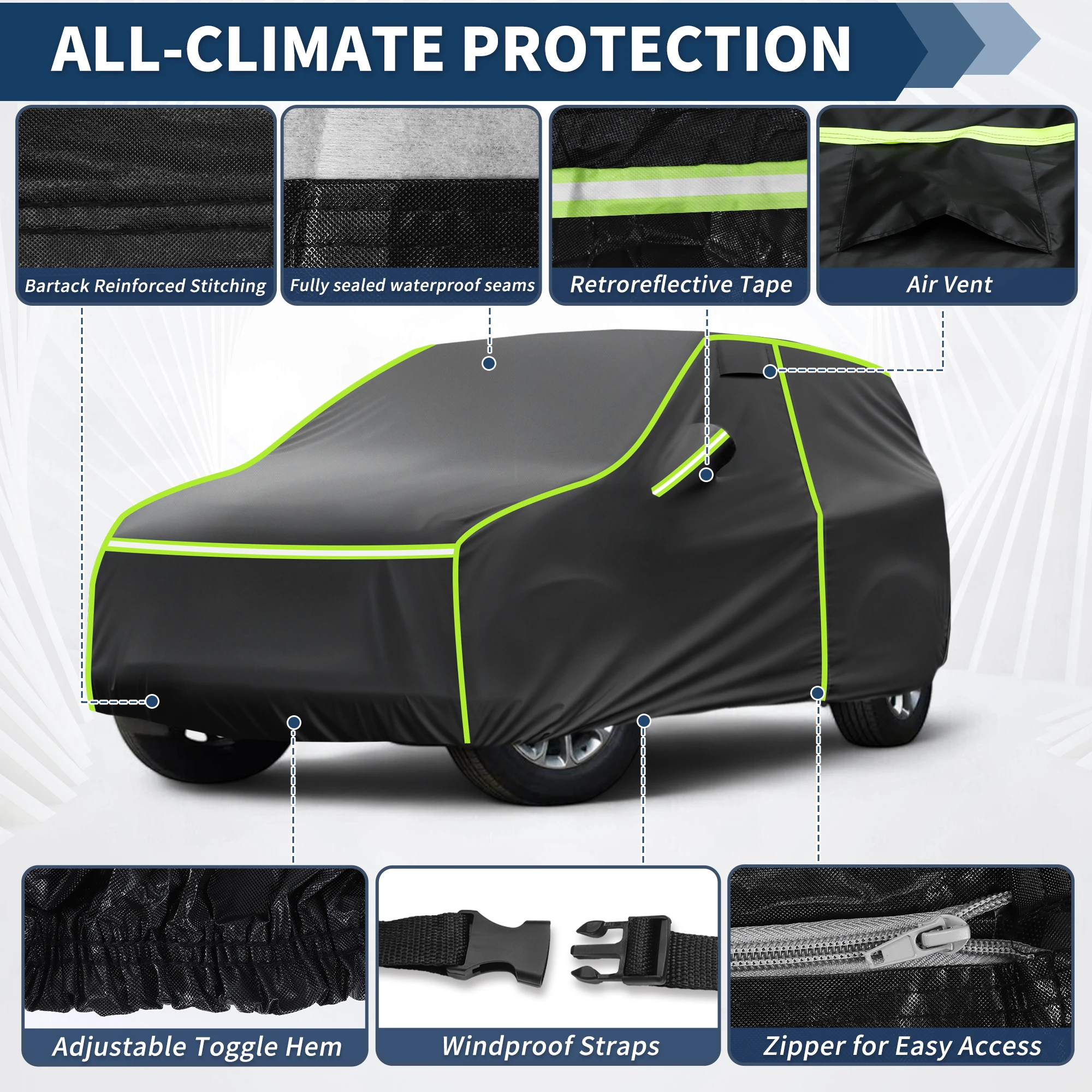 Funda impermeable Uxcell para Jeep Grand Cherokee (2002-2023) - imagen 3