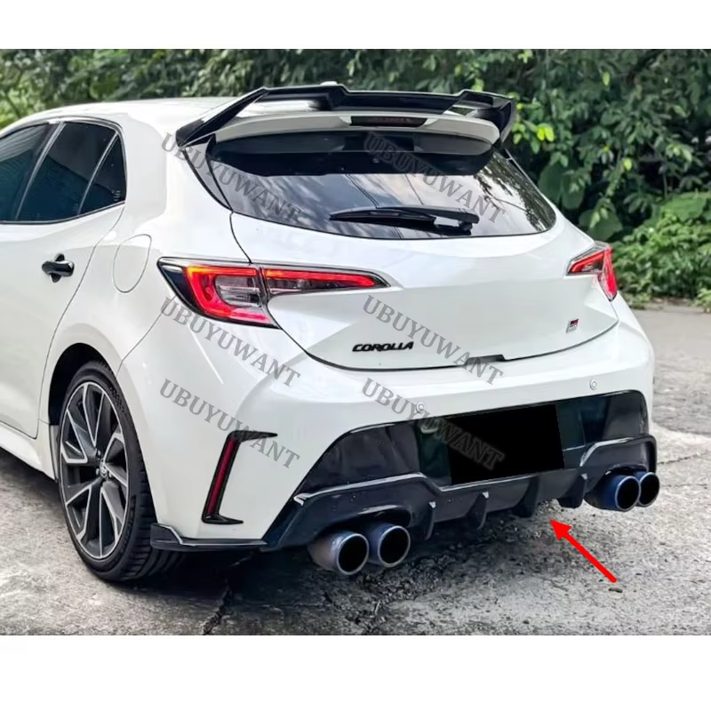 3 uds para Toyota Corolla Hatchback E210 2019 + labio trasero de fibra de carbono modificado alerón trasero negro difusor divisor kit de coche - imagen 4