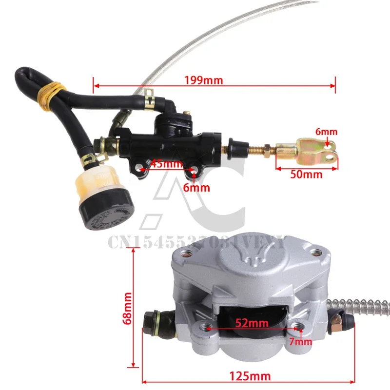 Conjunto freno trasero con disco – moto y quad 110-250cc - imagen 3