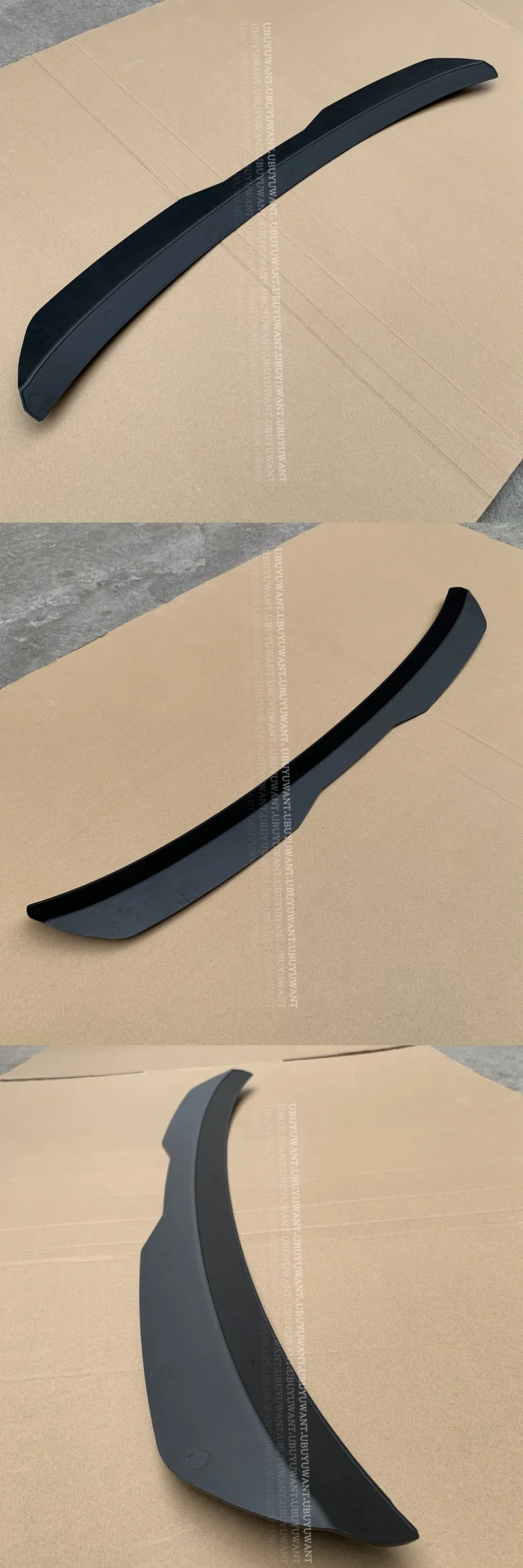 Parte posterior del alerón mostrando curvatura y anclaje