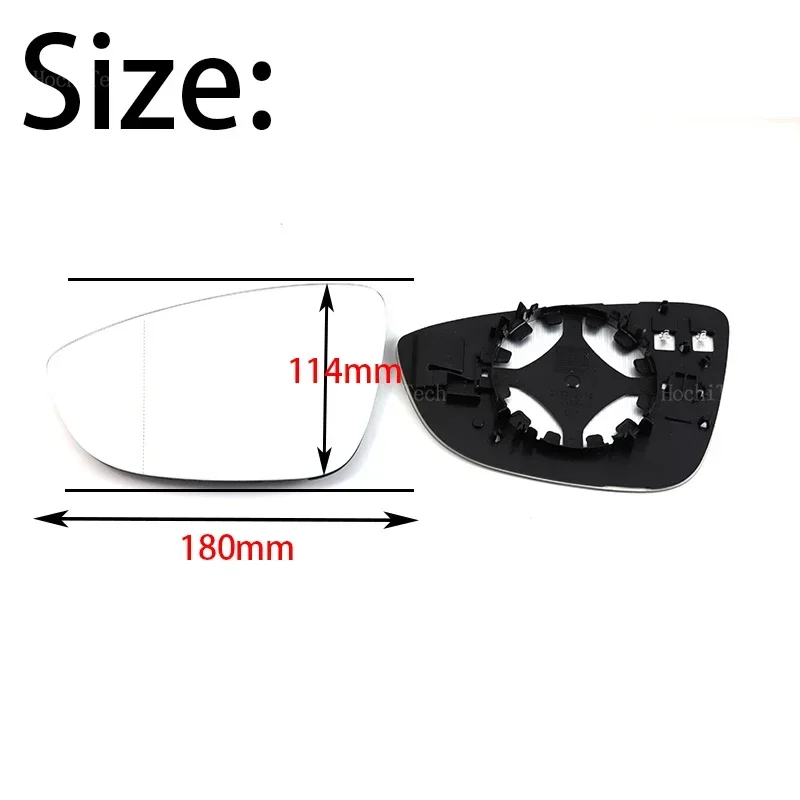 Cristal espejo retrovisor calefactable para VW CC 08-16 EOS Scirocco - imagen 3