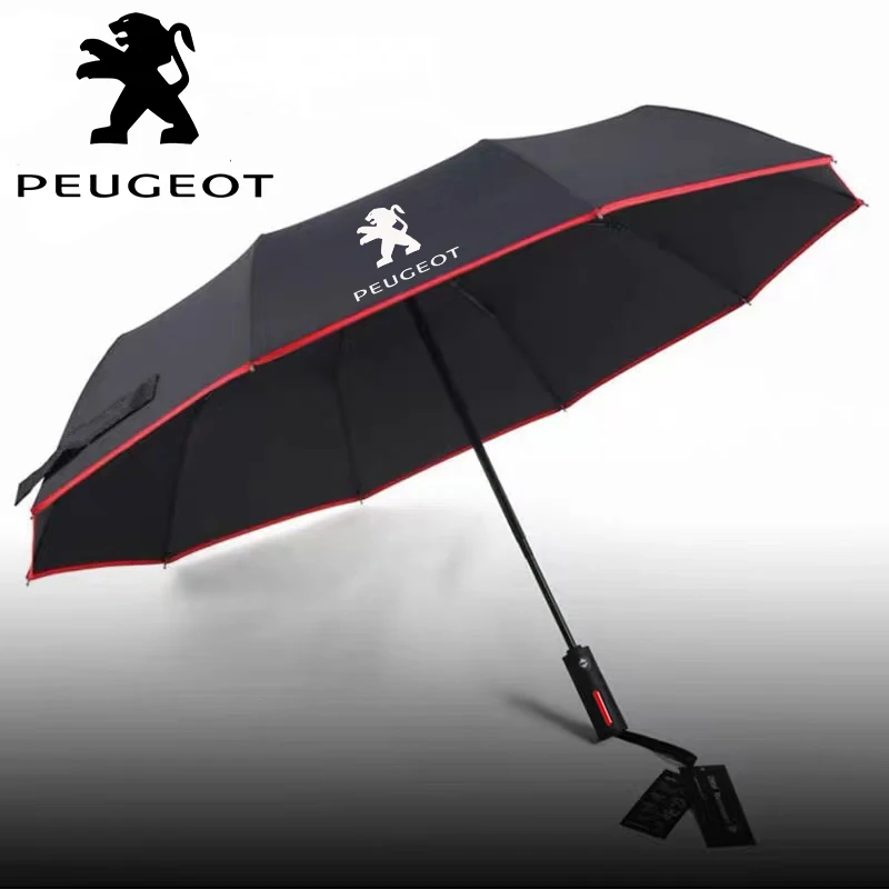 Paraguas coche plegable automatico a prueba de viento - Peugeot