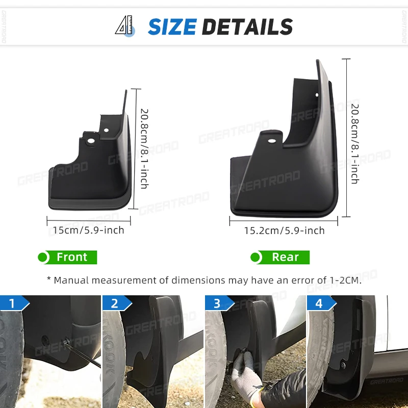 Kit guardabarros Nissan Maxima/Teana 2008-2012 (4 piezas) - imagen 3