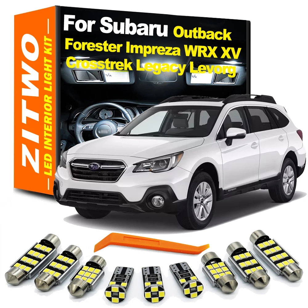 ZITWO Kit de luz Interior LED para Subaru Outback BP BR BS Forester SG SH SJ SK Impreza WRX STI XV Crosstrek Legacy BRZ Levorg